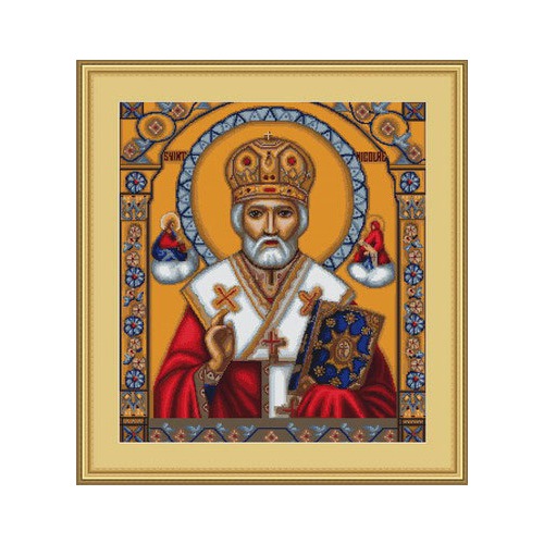 Набор для вышивания крестом Luca-S "Икона Святой Николай" (фото, вид 1)