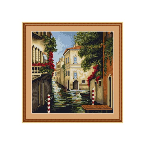 Набор для вышивания крестом Luca-S "Венеция в цветах" (фото, вид 1)