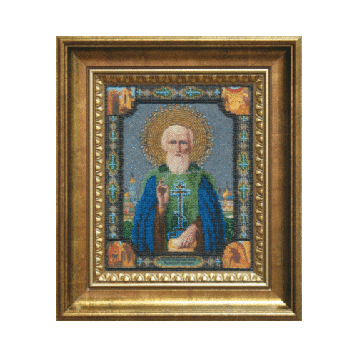 Набор для вышивания бисером Чаривна Мить "Икона святого преподобного Сергия Радонежского" (фото, вид 1)