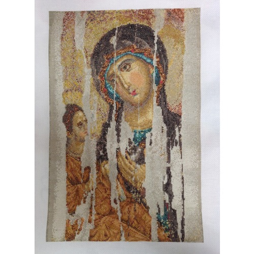 Набор для вышивания крестом Thea Gouverneur "Икона Божия Матерь (Богородица Одигитрия)" (фото, вид 3)