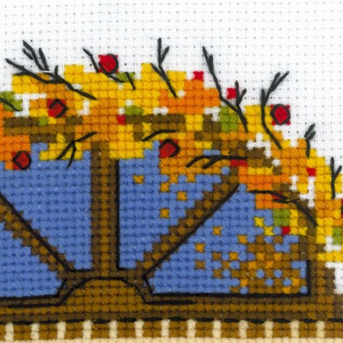 Набор для вышивания крестом Риолис "Осеннее окошко" (фото, вид 3)