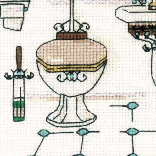 Набор для вышивания крестом Риолис "Интерьер ванной комнаты" (фото, вид 2)