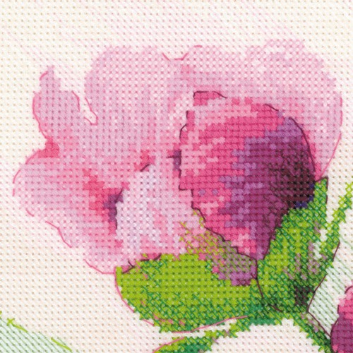 Набор для вышивания крестом Риолис "Розовые пионы" (фото, вид 1)