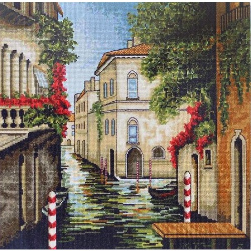 Набор для вышивания крестом Luca-S "Венеция в цветах" (фото)