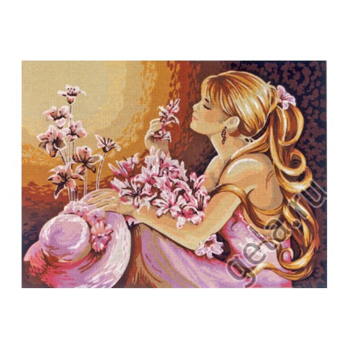 Канва с нанесенным рисунком Diamant "Розовые мечты"