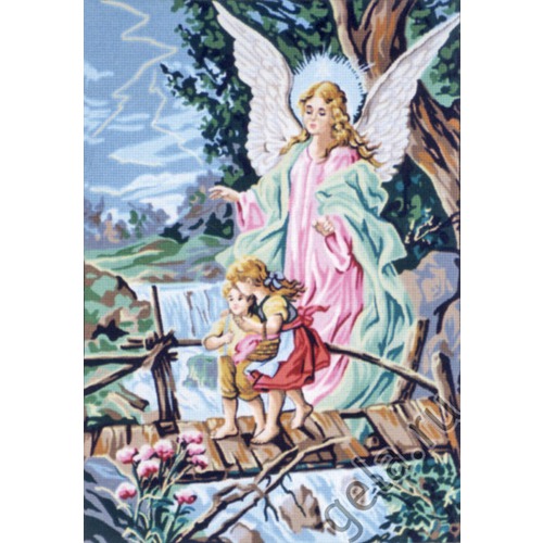 Канва с нанесенным рисунком Gobelin-L "Ангел хранитель"