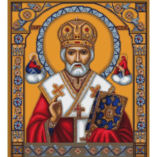 Набор для вышивания крестом Luca-S "Икона Святой Николай" (фото)