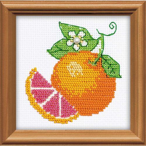 Набор для вышивания бисером Риолис "Апельсин"