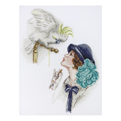 Набор для вышивания крестом Марья искусница "Дама с попугаем (Фишер)"