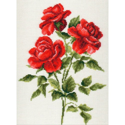 Набор для вышивания крестом Палитра "Три розы"
