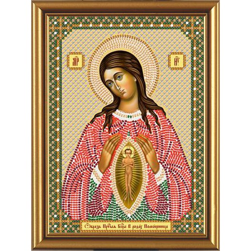 Набор для вышивания бисером Nova sloboda &quot;Пресвятая Богородица Помощница в родах&quot;