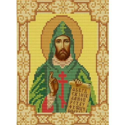 Ткань с рисунком для вышивки бисером Конёк "Святой Кирилл"