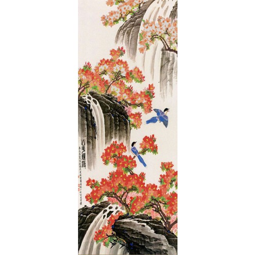 Ткань с рисунком для вышивки бисером Конёк "Водопад"