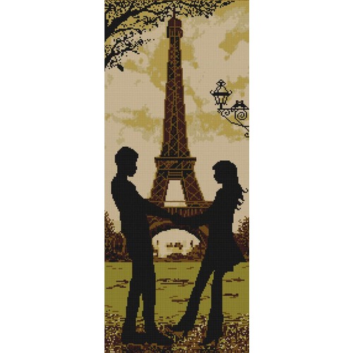Ткань с рисунком для вышивки бисером Конёк "Париж"