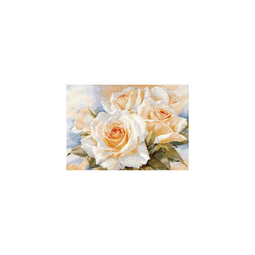 Набор для вышивания крестом Алиса "Белые розы"