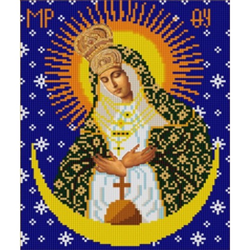 Ткань с рисунком для вышивки бисером Конёк "Остробрамская Богородица"