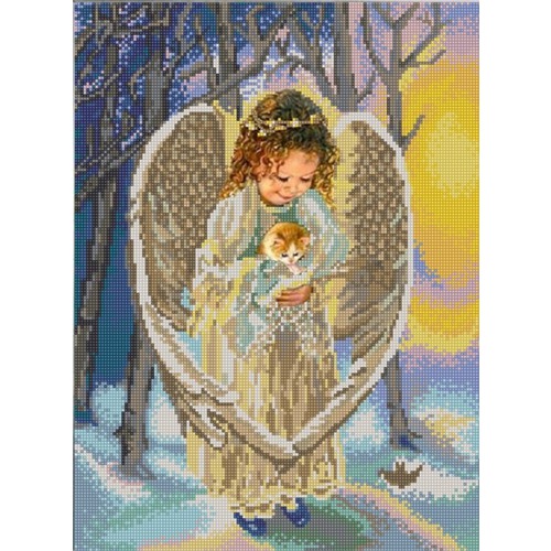 Ткань с рисунком для вышивки бисером Конёк "Ангел"