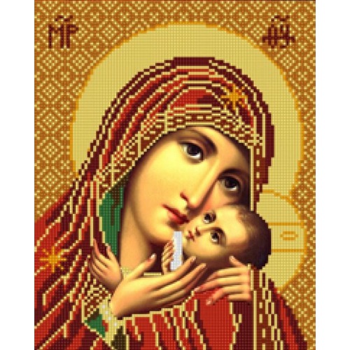 Ткань с рисунком для вышивки бисером Конёк "Богородица Касперовская"