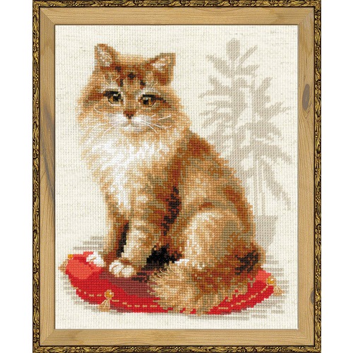 Набор для вышивания крестом Риолис "Кошка домашняя" (фото)