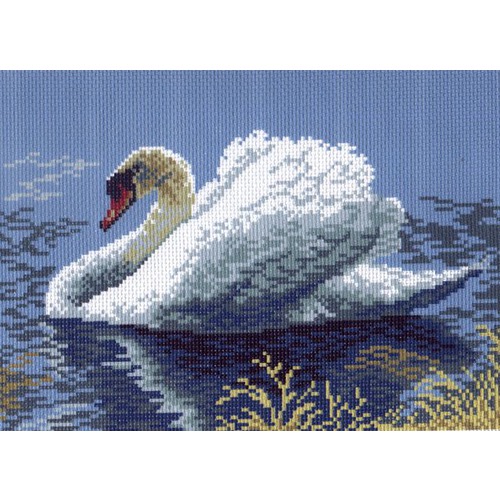 Канва с нанесенным рисунком Матрёнин посад "Белый лебедь"