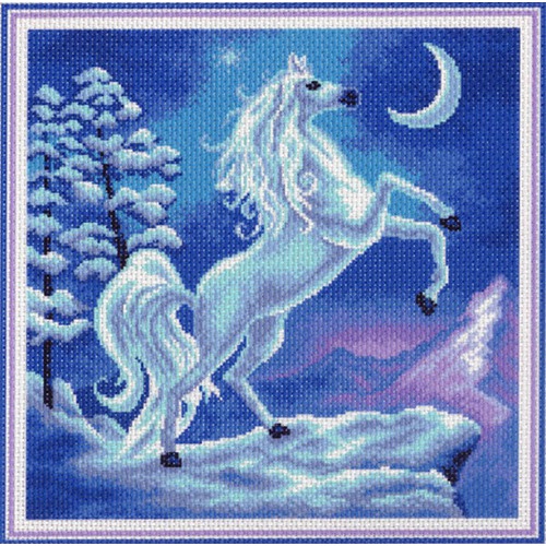 Канва с нанесенным рисунком Матрёнин посад "Белая лошадь"