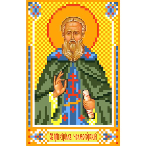 Ткань с рисунком для вышивки бисером Матрёнин посад "Святой Кирилл"