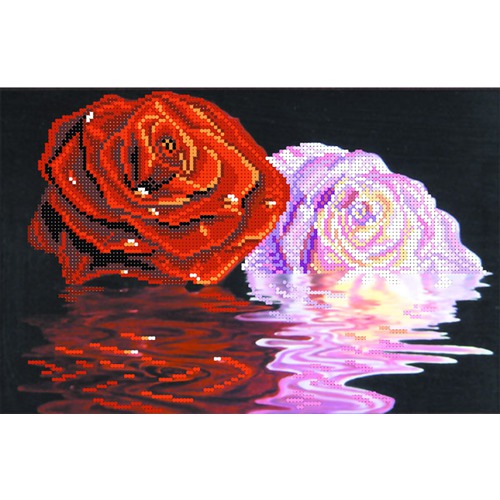 Ткань с рисунком для вышивки бисером Матрёнин посад "Две розы"