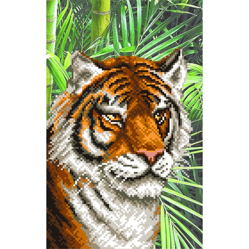 Ткань с рисунком для вышивки бисером Матрёнин посад "Тигрица"