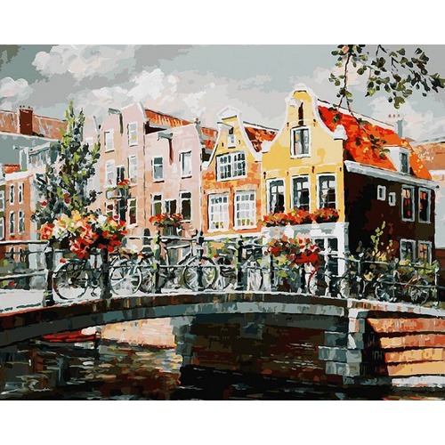 Набор для раскрашивания Белоснежка "Амстердам. Мост через канал"