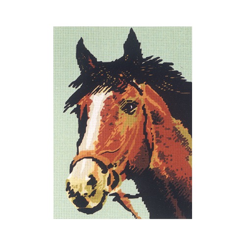 Канва с нанесенным рисунком Diamant "Голова рыжего коня"
