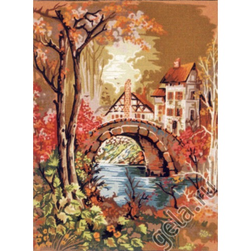 Канва с нанесенным рисунком Gobelin-L "Дугообразный мостик"