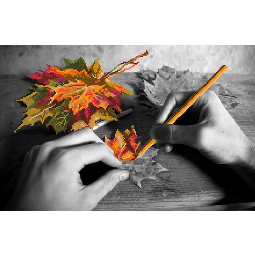 Канва с нанесенным рисунком Матрёнин посад "Рисуем осень"