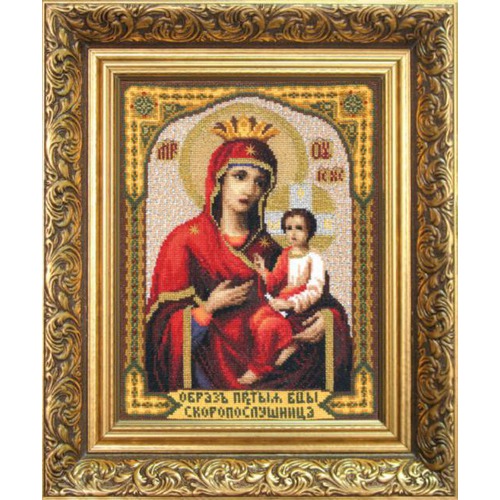 Набор для вышивания крестом Чаривна Мить "Икона Божьей Матери Скоропослушница"