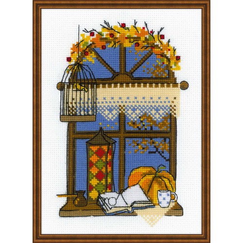 Набор для вышивания крестом Риолис "Осеннее окошко" (фото)