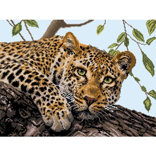 Канва с нанесенным рисунком Матрёнин посад "Леопард" (фото)