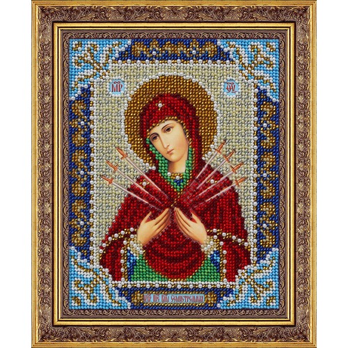 Набор для вышивания бисером Паутинка "Пресвятая Богородица Семистрельная"