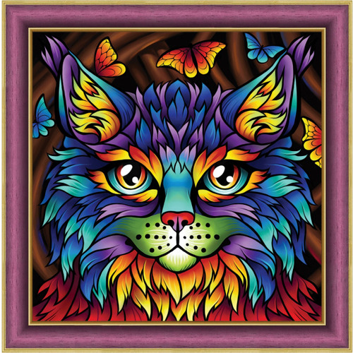 Набор для выкладывания мозаики Алмазная живопись "Радужный кот"