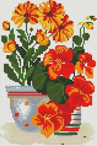 Набор для выкладывания мозаики Белоснежка "Солнечные цветы"