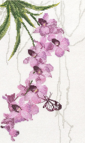 Набор для вышивания крестом Марья искусница "Фиолетовая орхидея"