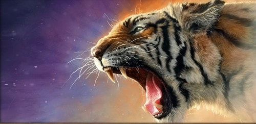 Набор для выкладывания мозаики Алмазная живопись "Тигриная ярость"