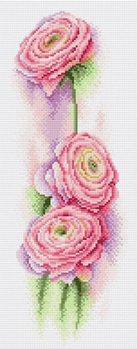 Набор для выкладывания мозаики Brilliart (от МП Студии) "Розовые Ранункулюсы"
