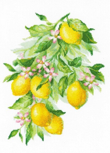 Набор для вышивания крестом Риолис "Яркие лимоны"