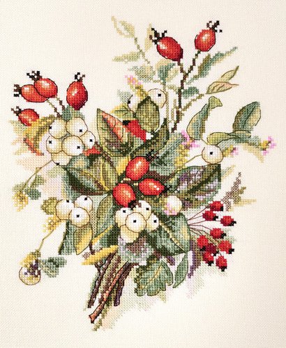 Набор для вышивания крестом Марья искусница "Осенние ягоды"