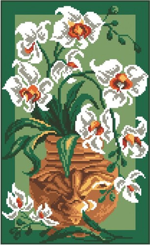 Канва с нанесенным рисунком Матрёнин посад "Орхидеи"