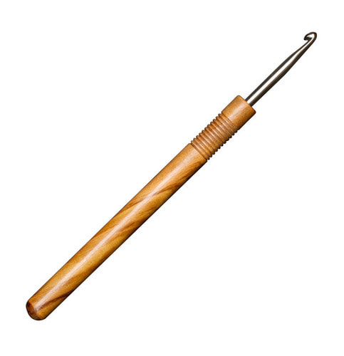 Крючок Addi вязальный с ручкой из оливкового дерева 4.5 мм / 15 см (фото)