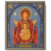 Набор для вышивания бисером Радуга бисера (Кроше) "Богородица Знамение"