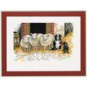Набор для вышивания крестом Eva Rosenstand "Овцы и пёс"