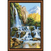 Набор для вышивания крестом Риолис "Пейзаж с водопадом"