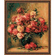 Набор для вышивания крестом Риолис "Букет роз по мотивам картины Пьера Огюста Ренуара "
