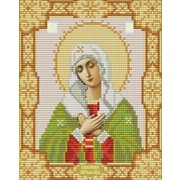 Ткань с рисунком для вышивки бисером Конёк "Богородица Умиление"